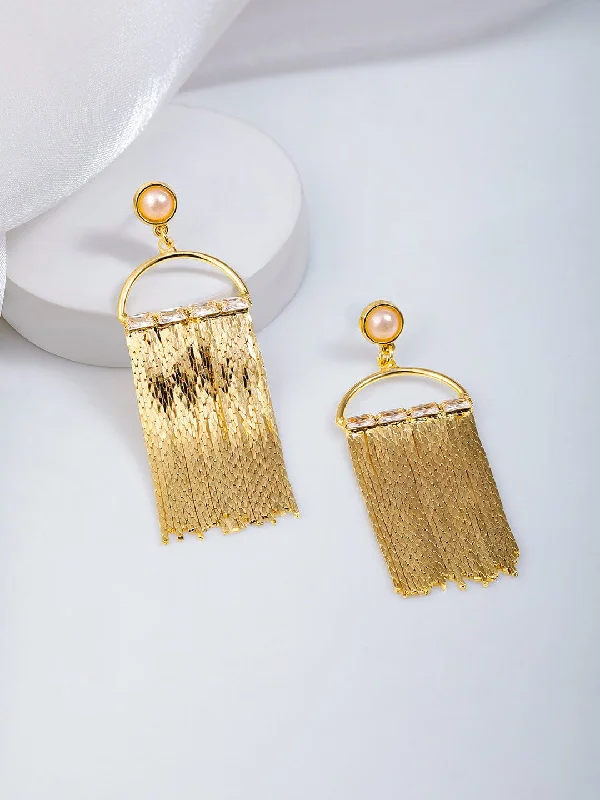 Don't Miss Our Biggest Jewelry Sale Of The Season Rubans Voguish Elegant Cascade Gold Plated Multiple Chain Earrings Don't Miss Our Biggest Jewelry Sale Of The Season Rubans Voguish Elegant Cascade Gold Plated Multiple Chain Earrings