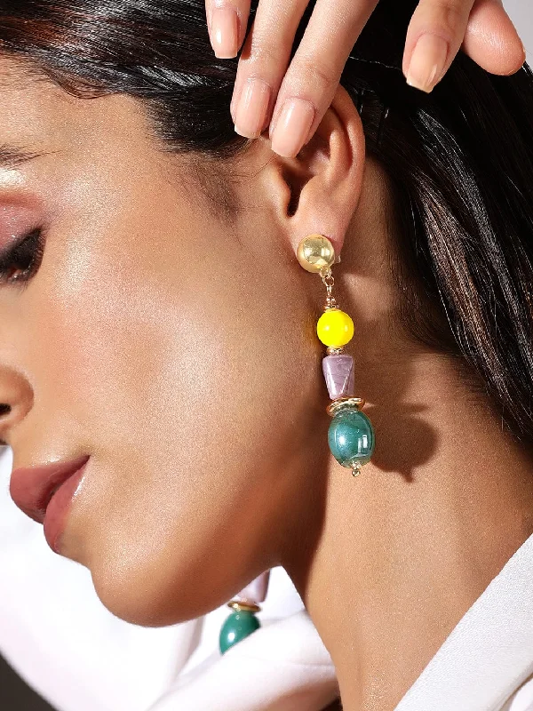 Exclusive Online Discounts On Stylish Jewelry Rubans Voguish Gold-Toned Yellow Classic Drop Earrings Exclusive Online Discounts On Stylish Jewelry Rubans Voguish Gold-Toned Yellow Classic Drop Earrings