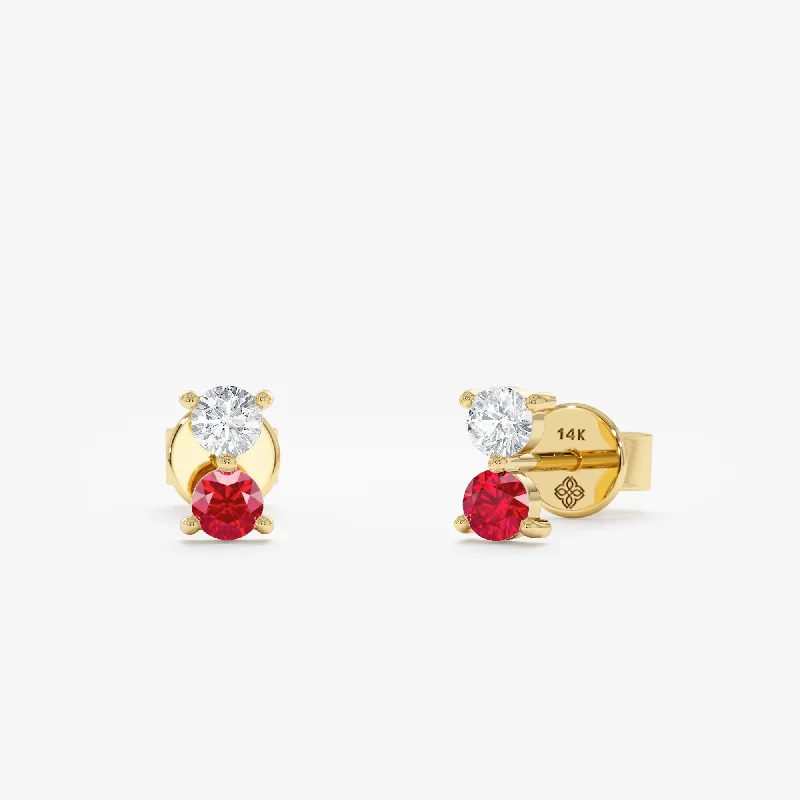 Final Call For Exquisite Jewelry At Reduced Rates Ruby & Diamond Stud Earrings, Trisha Final Call For Exquisite Jewelry At Reduced Rates Ruby & Diamond Stud Earrings, Trisha