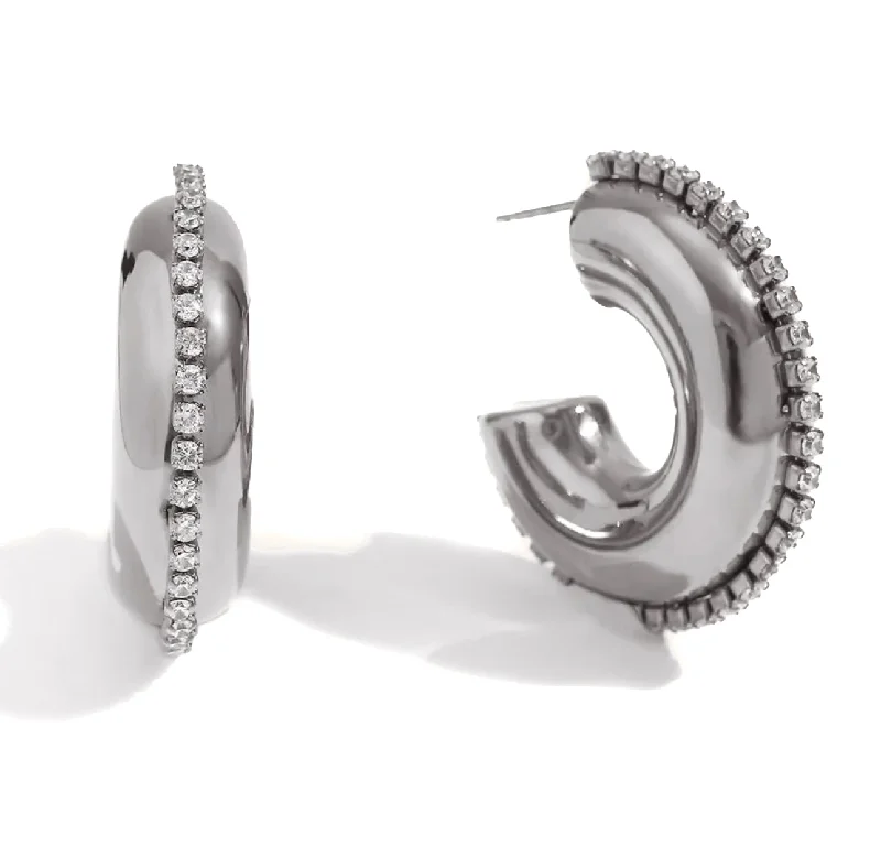 Best Jewelry Deals – Shop Premium Pieces At Great Prices Silver Cz Hoop Earrings