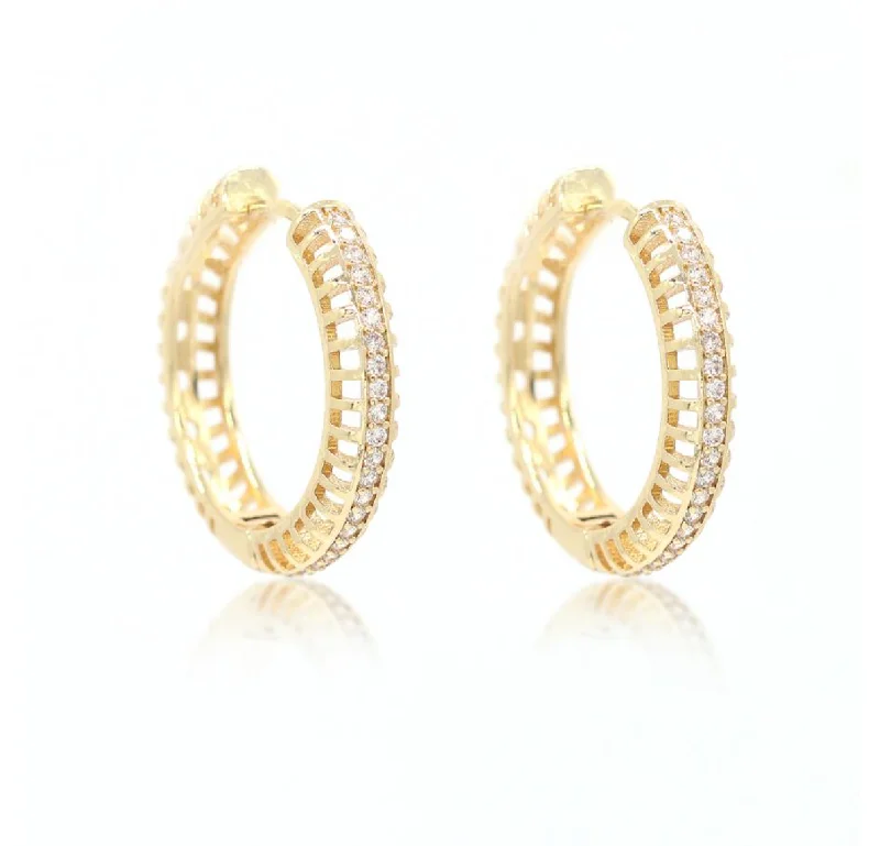 Jewelry Clearance – Final Chance To Save Big Single Cz Hoop earrings