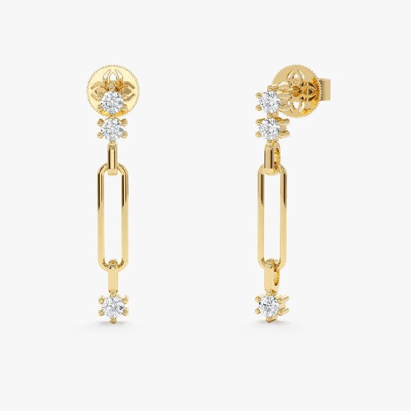Grab Stylish Jewelry Before The Sale Ends Single Paperclip Diamond Stud Earrings, Raquel Grab Stylish Jewelry Before The Sale Ends Single Paperclip Diamond Stud Earrings, Raquel