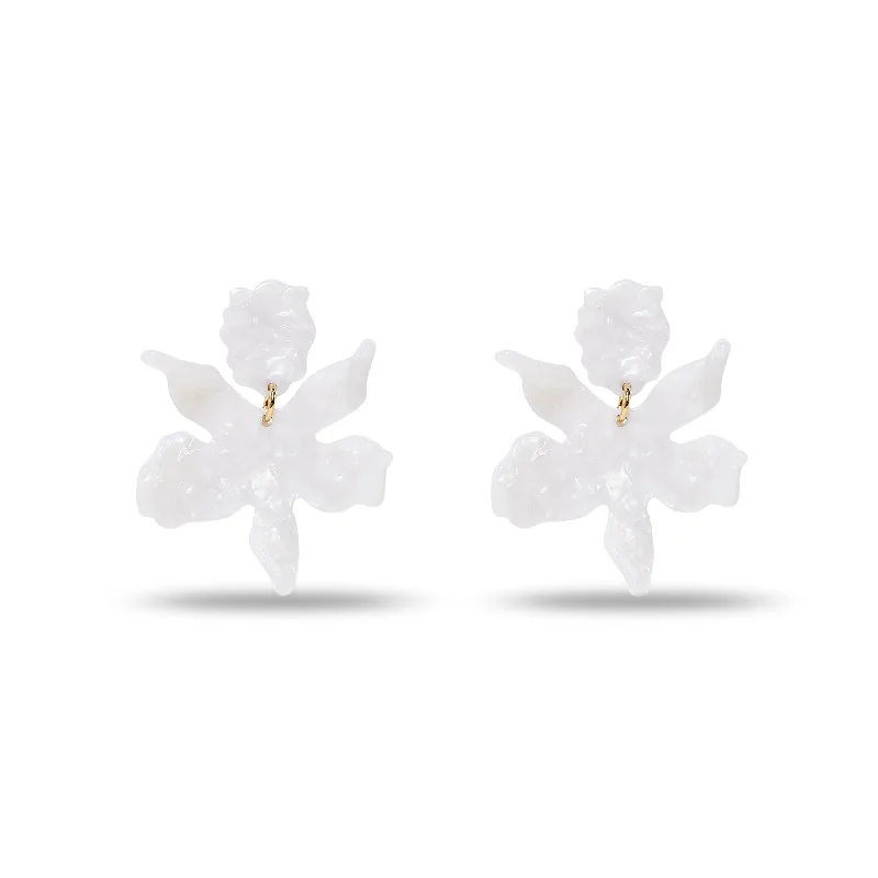 Bold And Beautiful Jewelry Now At Irresistible Prices MOTHER OF PEARL SMALL PAPER LILY EARRINGS