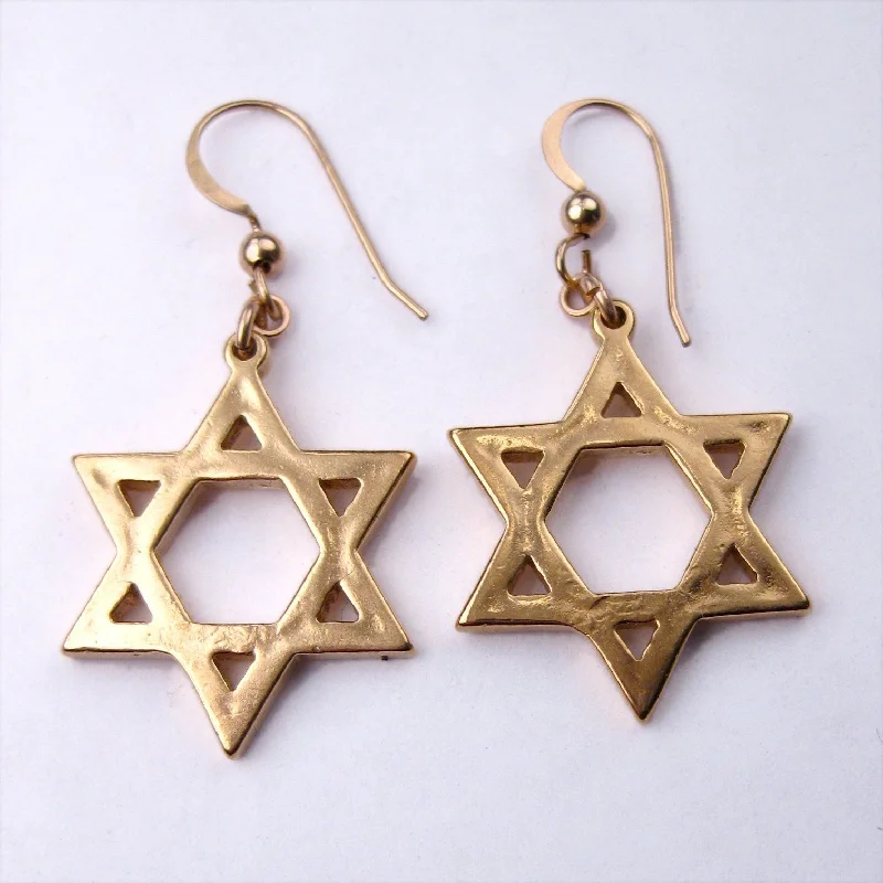 The Jewelry Sale You've Been Waiting For Is Here Star of David Gold-dipped Earrings on French Hooks