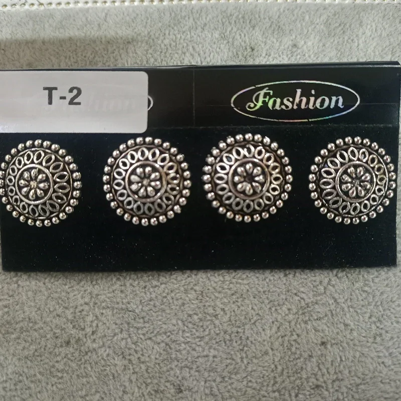 Delicate Crystal Jewelry For Sophisticated Charm Tahura Oxidised Plated Stud Earrings Delicate Crystal Jewelry For Sophisticated Charm Tahura Oxidised Plated Stud Earrings