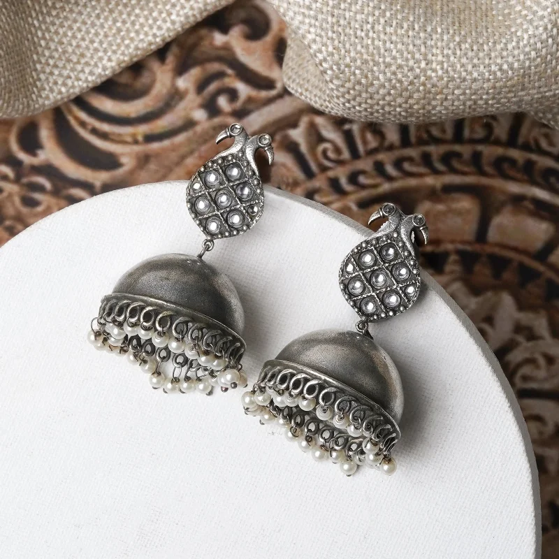 Exclusive Jewelry Sale – Sparkle For Less Teejh Aatmika White and Silver Oxidised Earring Exclusive Jewelry Sale – Sparkle For Less Teejh Aatmika White and Silver Oxidised Earring