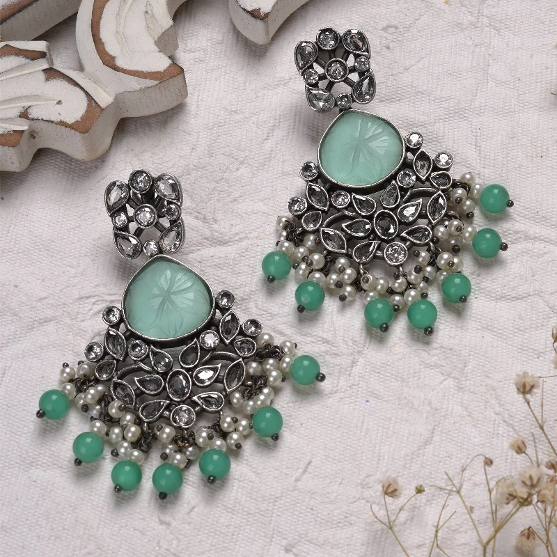 The Ultimate Jewelry Sale – Shop Premium Styles Teejh Anaika Silver Oxidised Turquoise Stone Earrings The Ultimate Jewelry Sale – Shop Premium Styles Teejh Anaika Silver Oxidised Turquoise Stone Earrings