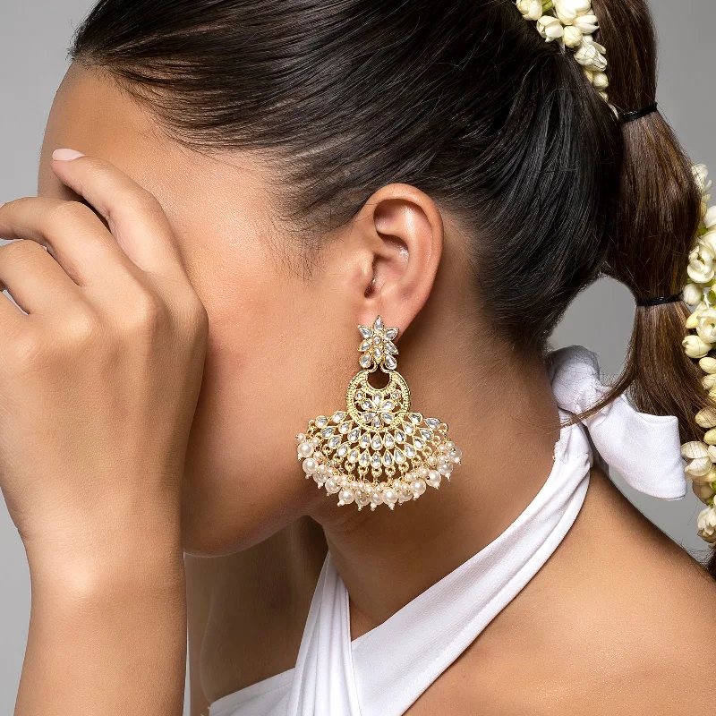 Limited-Time Offer On Elegant Jewelry Pieces Teejh Anamika Pearl and Polki Earring