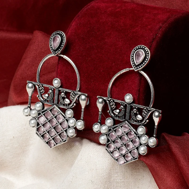 Seasonal Jewelry Sale – Upgrade Your Style Today Teejh Charulata Pink Silver Oxidised Earrings Seasonal Jewelry Sale – Upgrade Your Style Today Teejh Charulata Pink Silver Oxidised Earrings