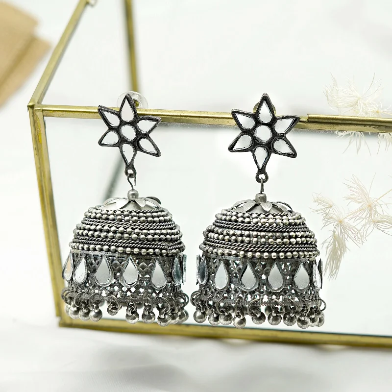 Don't Miss These Dazzling Jewelry Discounts Teejh Ekani Silver Oxidised Earrings