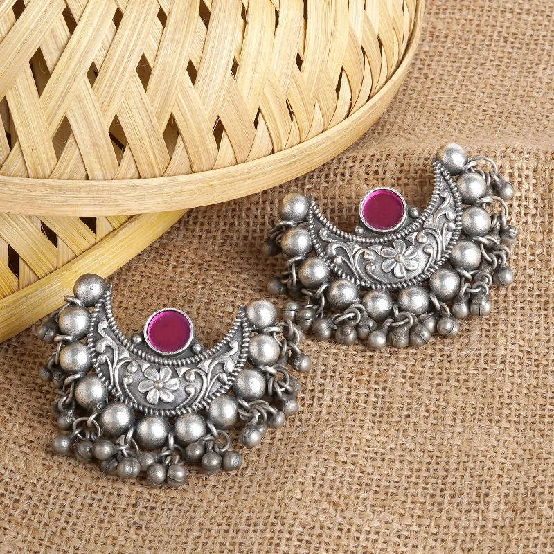 Elegant Jewelry At Unbeatable Offers – Shop Before It's Gone Teejh Harini Maroon Silver Oxidised Earrings Elegant Jewelry At Unbeatable Offers – Shop Before It's Gone Teejh Harini Maroon Silver Oxidised Earrings