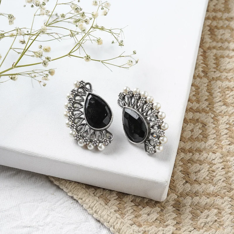 Grab Stylish Jewelry Before The Sale Ends Teejh Mahir Black Silver Oxidised Earrings Grab Stylish Jewelry Before The Sale Ends Teejh Mahir Black Silver Oxidised Earrings