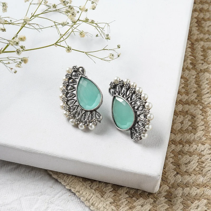 Unmissable Deals On Handmade Jewelry Collections Teejh Mahir Light Green Silver Oxidized Earrings Unmissable Deals On Handmade Jewelry Collections Teejh Mahir Light Green Silver Oxidized Earrings