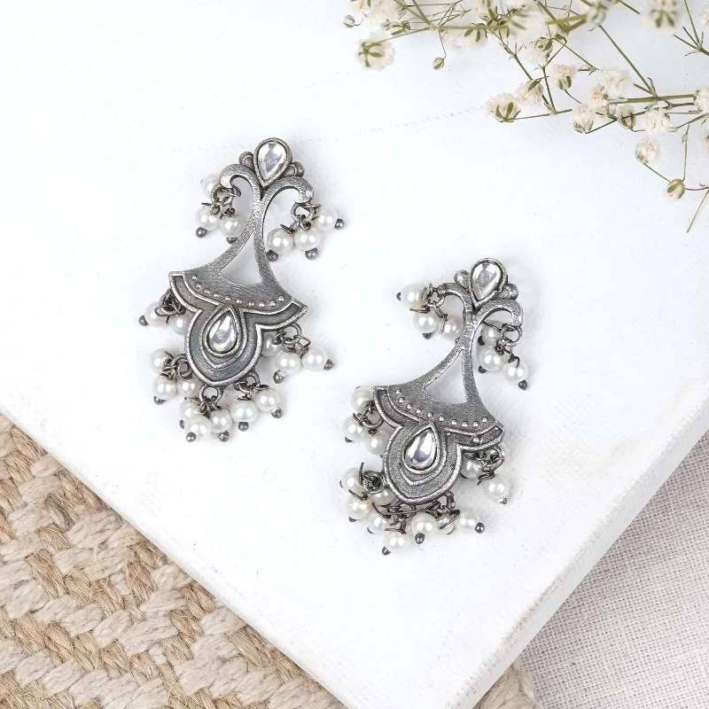 Special Sale On Handcrafted Jewelry – Shop Today Teejh Nilay White Stone Silver Oxidised Earring Special Sale On Handcrafted Jewelry – Shop Today Teejh Nilay White Stone Silver Oxidised Earring