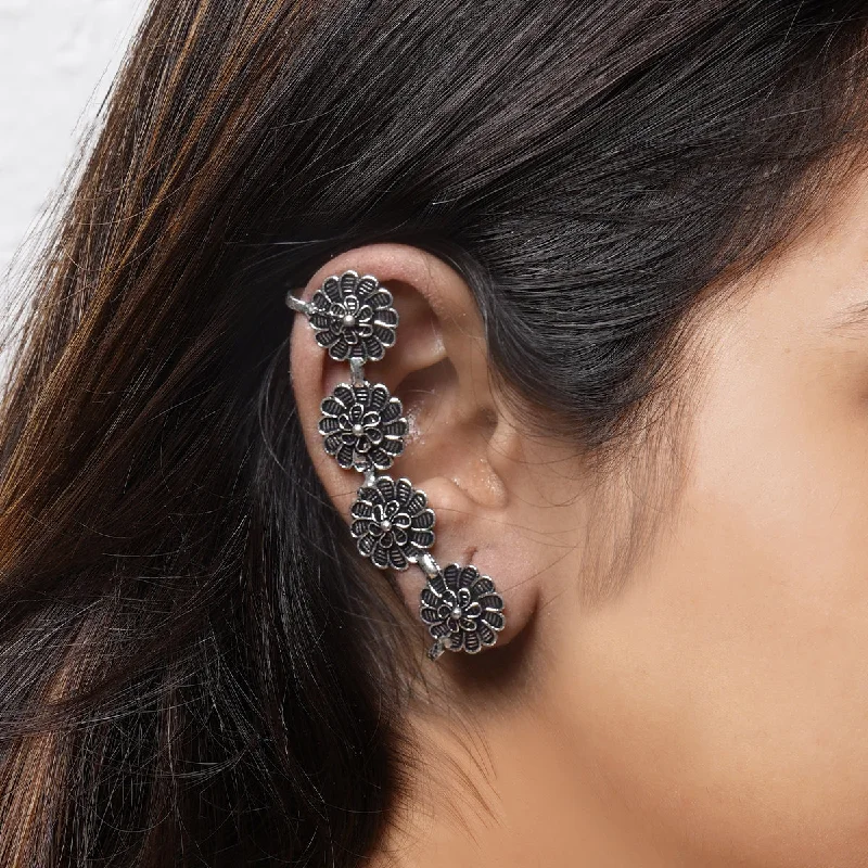 Classic And Modern Jewelry Styles On Sale Teejh Rashtri Silver Oxidised Earcuffs