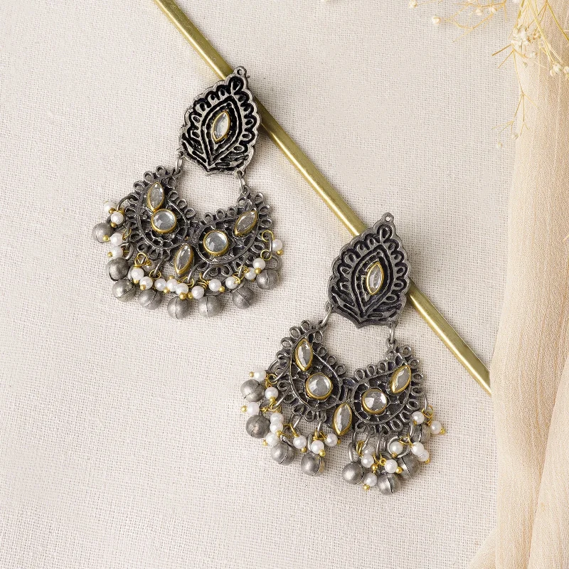 Chic, Trendy, And Affordable Jewelry Sale Teejh Ruhsali Gold and Silver Oxidised Earring Chic, Trendy, And Affordable Jewelry Sale Teejh Ruhsali Gold and Silver Oxidised Earring