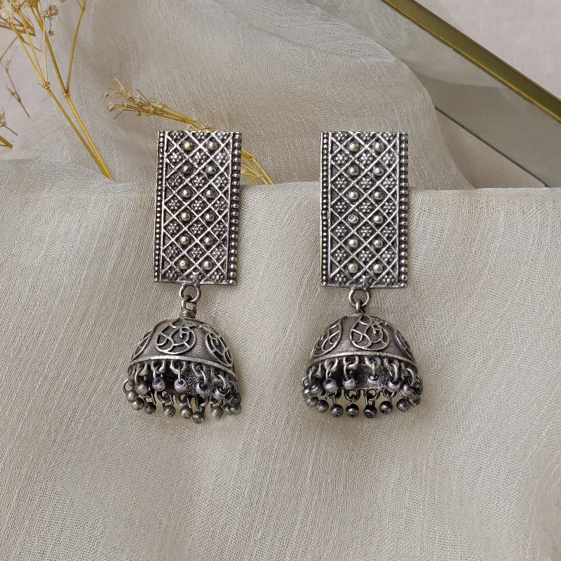 Sparkle For Less – Shop Jewelry Deals Now Teejh Somya Silver Oxidised Earring