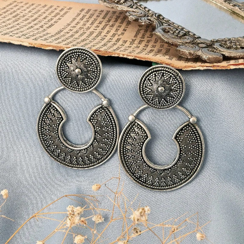 Bohemian-Inspired Jewelry For Free-Spirited Fashion Teejh Suhana Silver Oxidised Earring Bohemian-Inspired Jewelry For Free-Spirited Fashion Teejh Suhana Silver Oxidised Earring