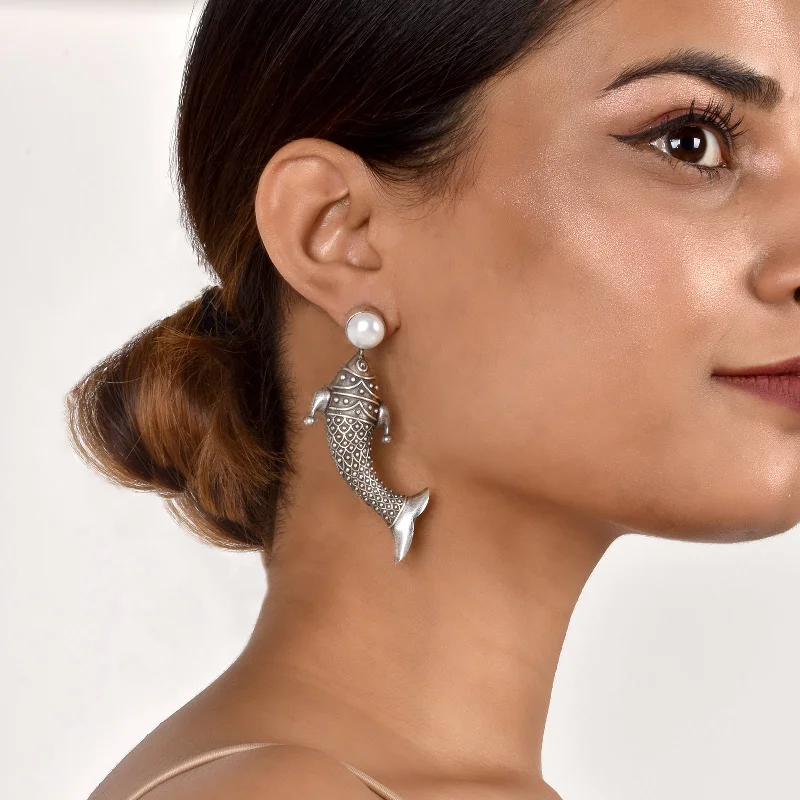 Exclusive Jewelry Sale – Sparkle For Less Teejh Tanuja Silver Oxidised Earrings