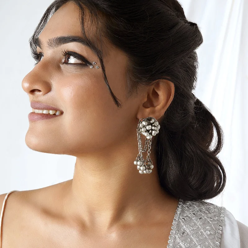 Jewelry Deals That Outshine The Rest Teejh Tazkia Silver Oxidised Ghungroo Earring