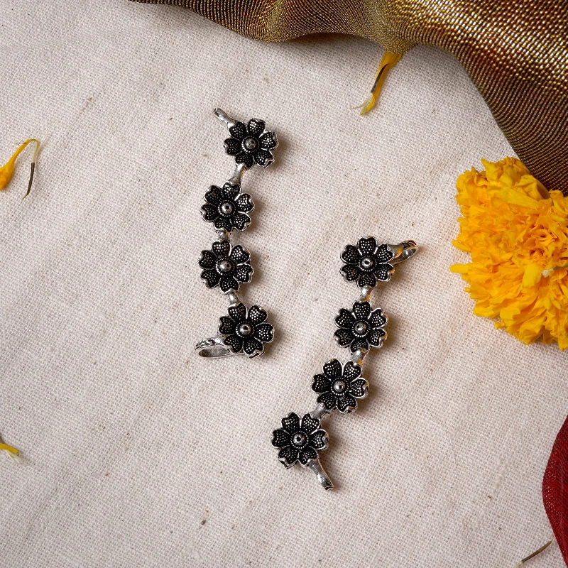 Exclusive Jewelry Discounts – Shop Now For Savings Teejh Vani Silver Oxidised Floral Earcuffs Exclusive Jewelry Discounts – Shop Now For Savings Teejh Vani Silver Oxidised Floral Earcuffs