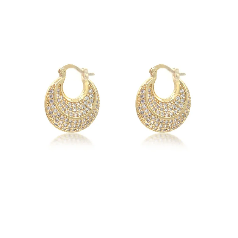 Best Jewelry Sale – Shop Exclusive Designs Now Thich Rhinestone Pave Hoop Earrings