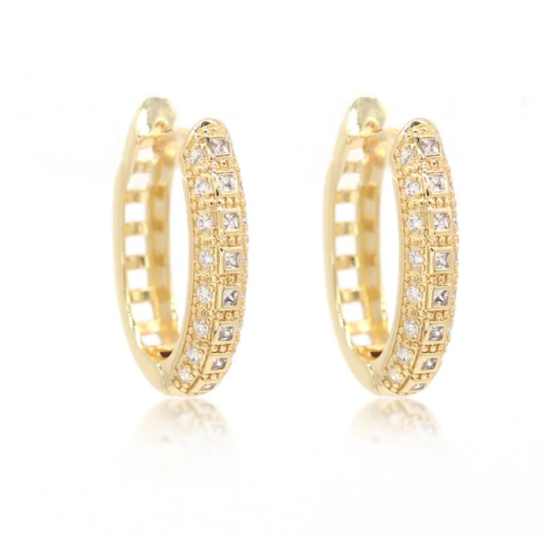 Get The Jewelry You Love At A Price You Love Triple Cz Hoop earrings