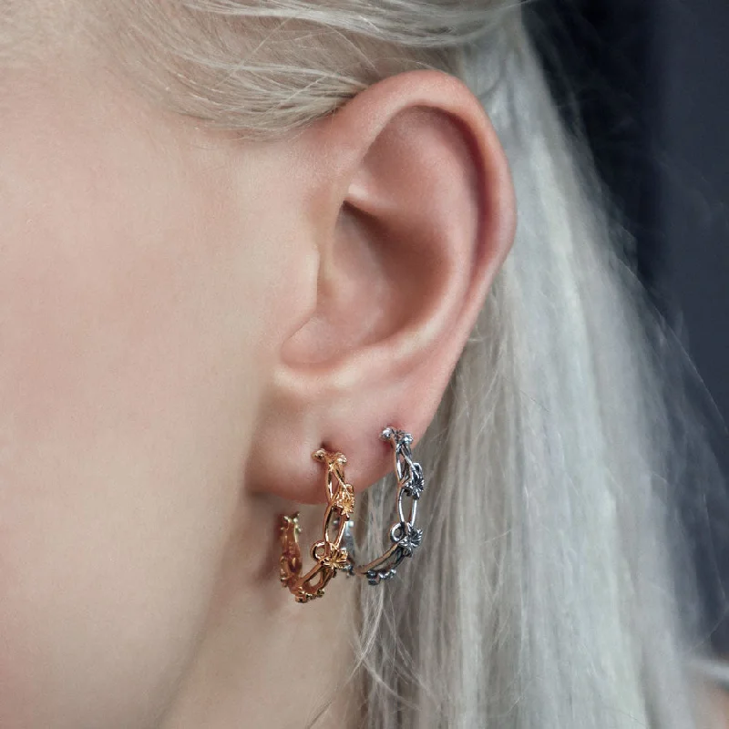 Fashion-Forward Jewelry At Exclusive Discounts VALERIAN. Climbing Ivy Hoop Earrings - Gold Fashion-Forward Jewelry At Exclusive Discounts VALERIAN. Climbing Ivy Hoop Earrings - Gold