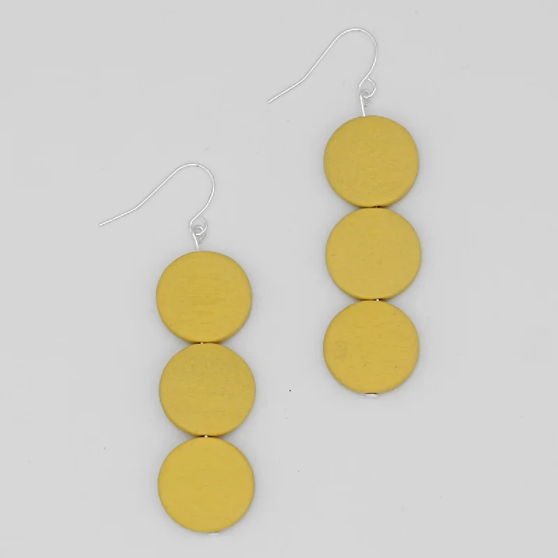 Affordable Glamour – Must-Have Jewelry At Special Rates Yellow Triple Bead Kira Earring