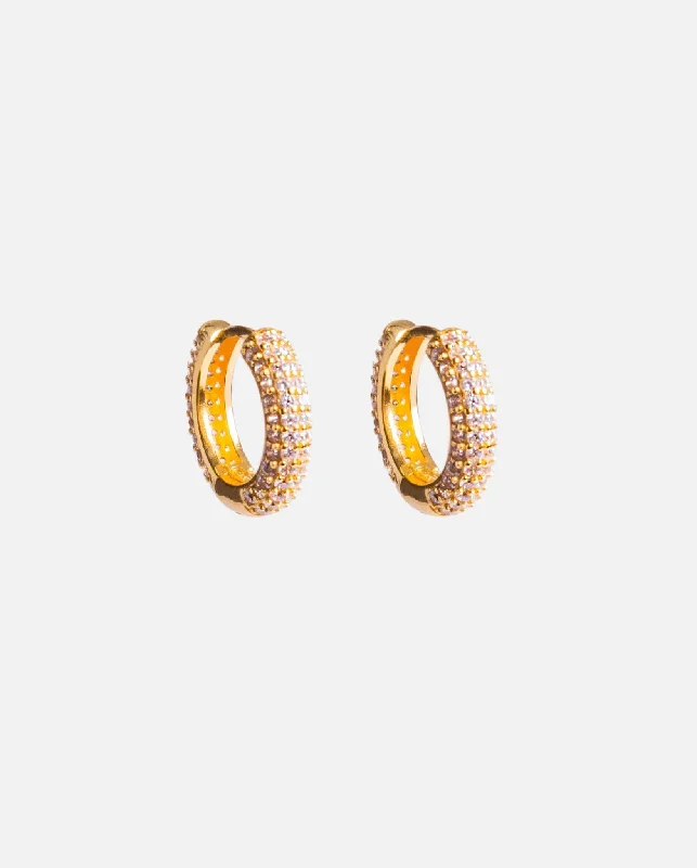 Exclusive Jewelry Sale – Grab Timeless Pieces Now Iced Hoop Earrings -  Gold