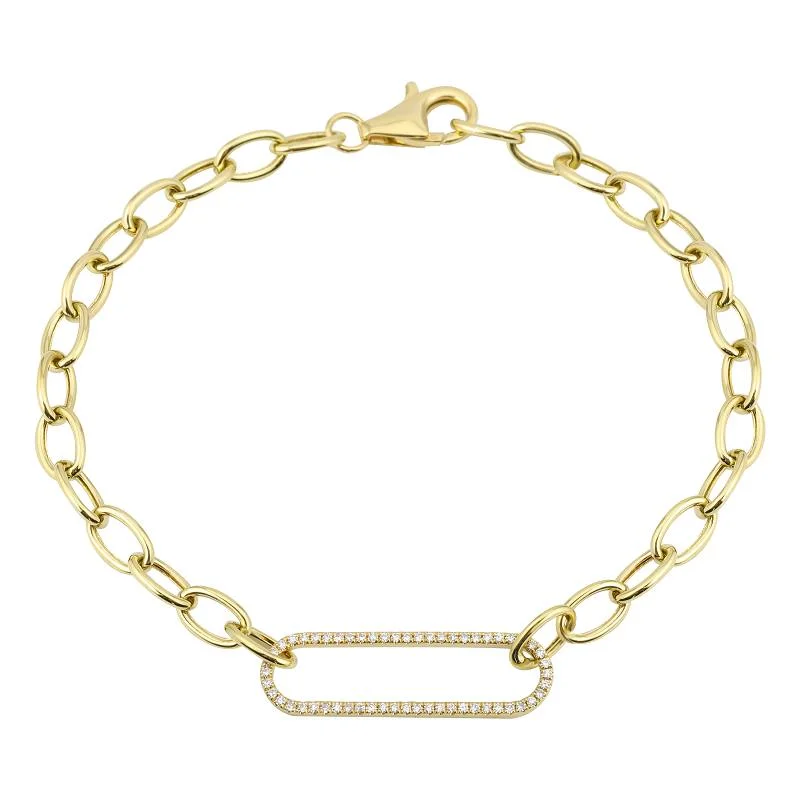 Shine Without Limits – Jewelry Sale Happening Now 14K Diamond Paperclip Bracelet