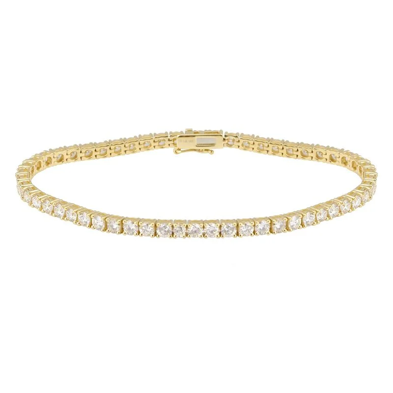 Upgrade Your Jewelry Collection For Less 3.00ct Natural Diamond Tennis Bracelet in 14K Yellow Gold Upgrade Your Jewelry Collection For Less 3.00ct Natural Diamond Tennis Bracelet in 14K Yellow Gold