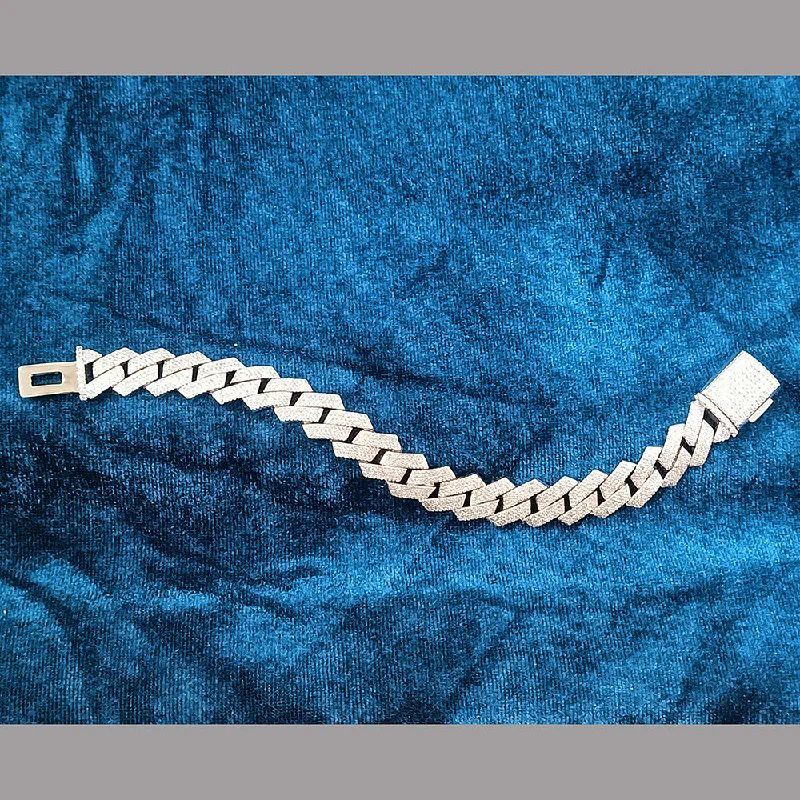 Exclusive Jewelry Sale – Sparkle For Less Feathermark 925 Sterling Silver GB CZ Diamond Cuban Bracelet For Men Exclusive Jewelry Sale – Sparkle For Less Feathermark 925 Sterling Silver GB CZ Diamond Cuban Bracelet For Men