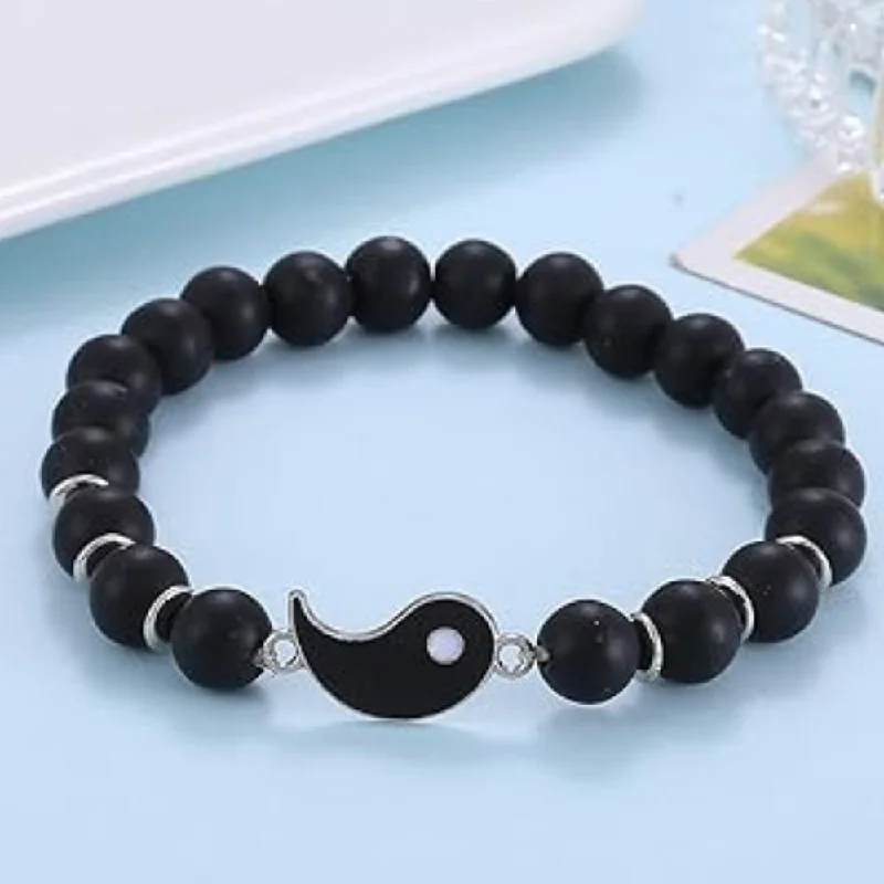 Grab Your Dream Jewelry At The Lowest Prices Asmitta Unisex - Rhodium Plated Couple Bracelets Grab Your Dream Jewelry At The Lowest Prices Asmitta Unisex - Rhodium Plated Couple Bracelets