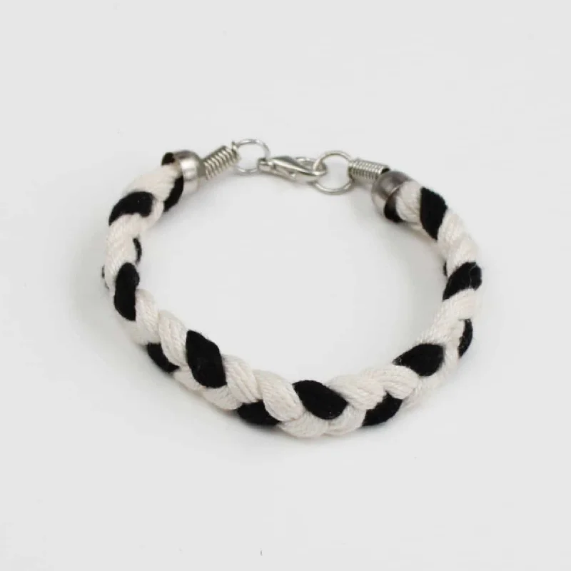 Elegant Jewelry, Exclusive Prices – Shop Now Black and White Braided Bracelet