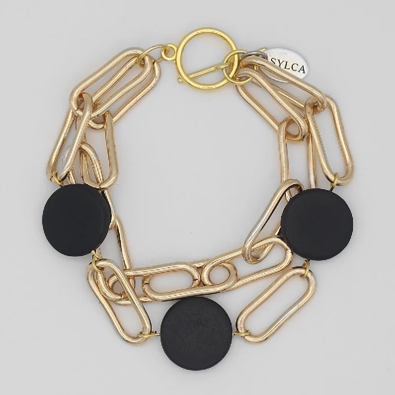 Best-Selling Jewelry Styles Now At Exclusive Discounts Black Double Layer Mixed Media Bracelet Best-Selling Jewelry Styles Now At Exclusive Discounts Black Double Layer Mixed Media Bracelet