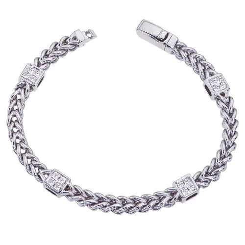 Exclusive Jewelry Discounts – Shop Now For Savings Diamond Square Pave Station Bracelet in 14K White Gold Exclusive Jewelry Discounts – Shop Now For Savings Diamond Square Pave Station Bracelet in 14K White Gold