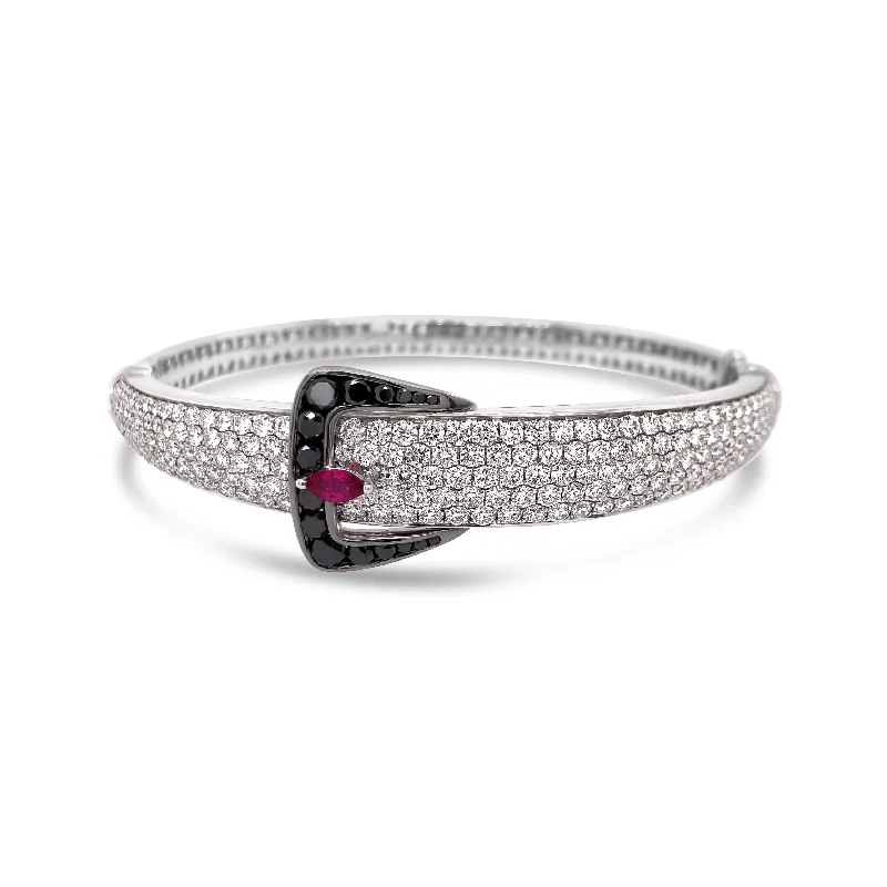 Jewelry Clearance – Final Chance To Save Big Diamond Hidden Lock Belt Bracelet