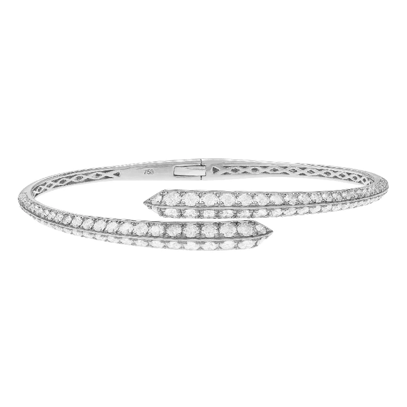 Chic, Trendy, And Affordable Jewelry Sale Viv Overlap Cuff in White Gold