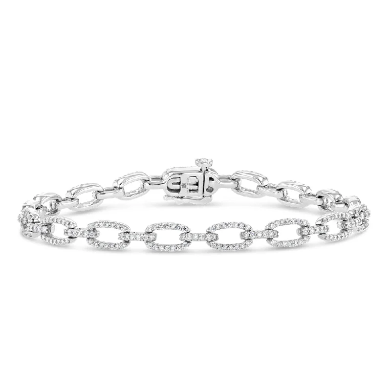 Bold And Beautiful Jewelry Now At Irresistible Prices Diamond Pavé Chain Bracelet (White Gold) Bold And Beautiful Jewelry Now At Irresistible Prices Diamond Pavé Chain Bracelet (White Gold)