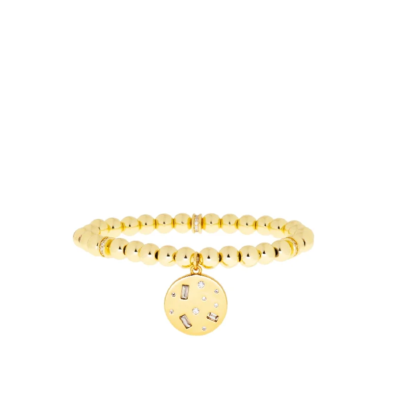 Waterproof Stainless Steel Jewelry For Lasting Beauty gem cut disc charm bracelet