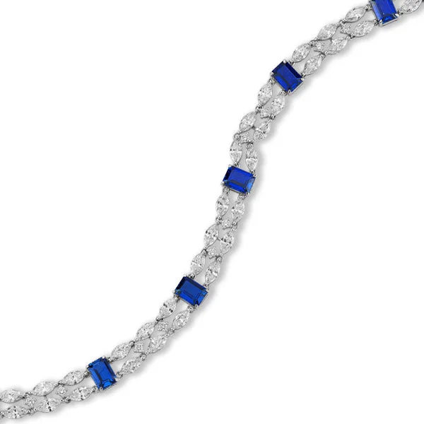 Best-Selling Jewelry Now Available At Special Deals Grown Diamond and Sapphire Double Row Bracelet in 14K White Gold Best-Selling Jewelry Now Available At Special Deals Grown Diamond and Sapphire Double Row Bracelet in 14K White Gold