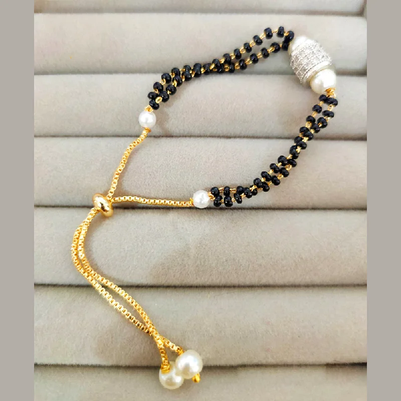 Trendy Minimalist Jewelry For Everyday Wear Lalita Creation 2 Tone Plated Mangalsutra Bracelets Trendy Minimalist Jewelry For Everyday Wear Lalita Creation 2 Tone Plated Mangalsutra Bracelets