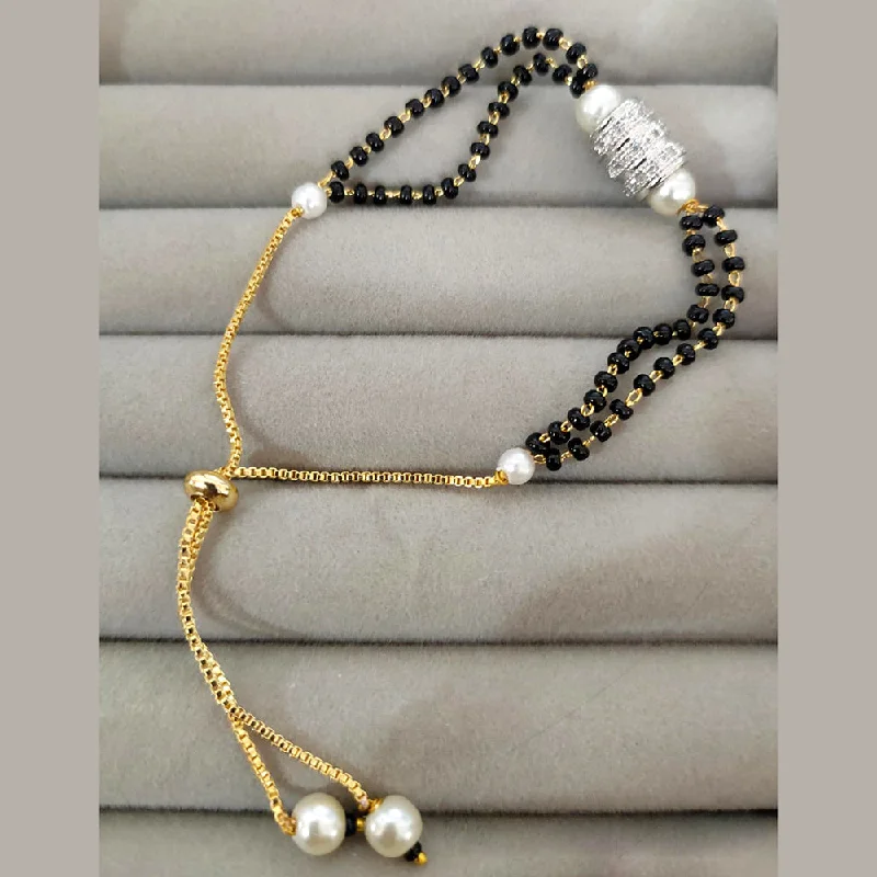 Luxury Handcrafted Jewelry For Elegant Looks Lalita Creation 2 Tone Plated Mangalsutra Bracelets Luxury Handcrafted Jewelry For Elegant Looks Lalita Creation 2 Tone Plated Mangalsutra Bracelets