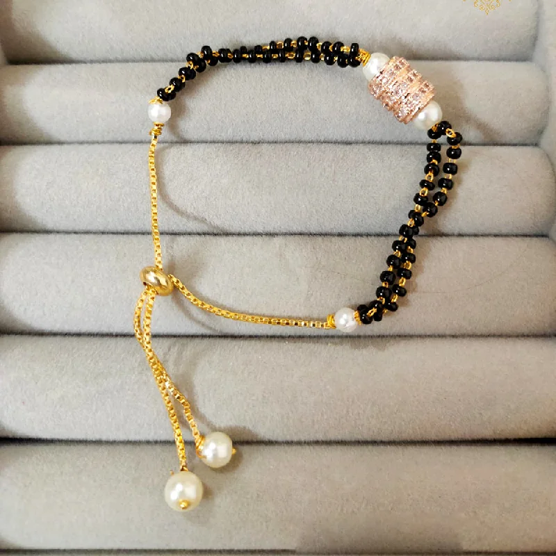 Don't Miss Out – Shop Elegant Jewelry For Less Lalita Creation 2 Tone Plated Mangalsutra Bracelets Don't Miss Out – Shop Elegant Jewelry For Less Lalita Creation 2 Tone Plated Mangalsutra Bracelets