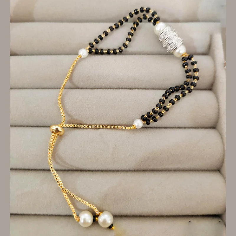 Affordable Gold-Plated Jewelry For Modern Fashion Lalita Creation 2 Tone Plated Mangalsutra Bracelets