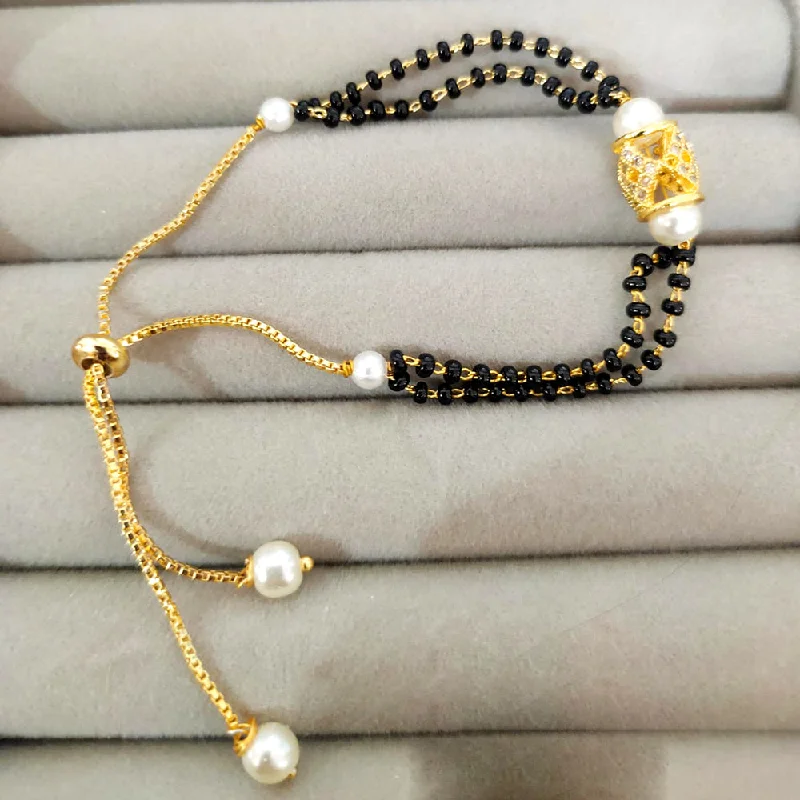 Delicate Crystal Jewelry For Sophisticated Charm Lalita Creation Gold Plated Mangalsutra Bracelets Delicate Crystal Jewelry For Sophisticated Charm Lalita Creation Gold Plated Mangalsutra Bracelets