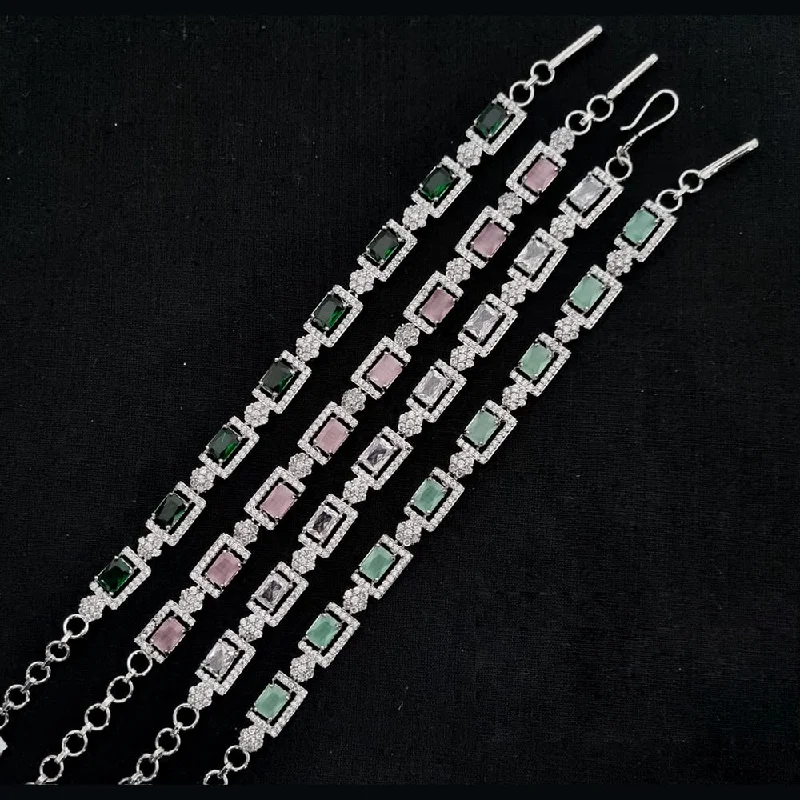 Exclusive Jewelry Offers – Shine For Less Lucentarts jewellery Silver Pated AD Adjustable Bracelet Exclusive Jewelry Offers – Shine For Less Lucentarts jewellery Silver Pated AD Adjustable Bracelet