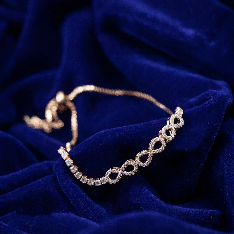 Your Dream Jewelry At Dream Prices Nipura Rosegold Infinity Chain Bolo-bracelet