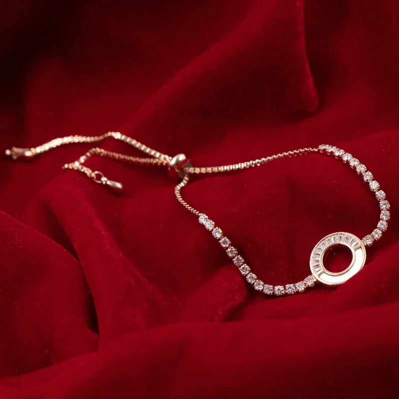 Shop Jewelry That Shines Without The High Price Nipura Rosegold Two halves Halo bolo-bracelet Shop Jewelry That Shines Without The High Price Nipura Rosegold Two halves Halo bolo-bracelet
